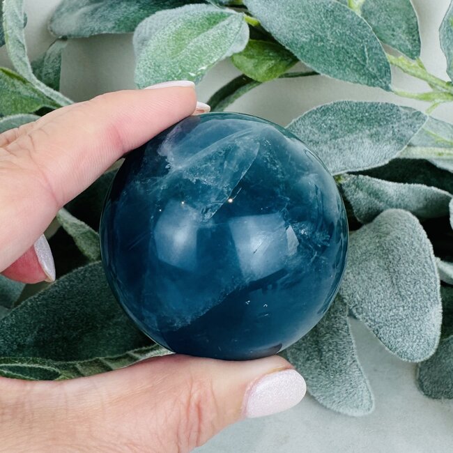 Blue Fluorite Sphere Orb Globe - 50-55mm