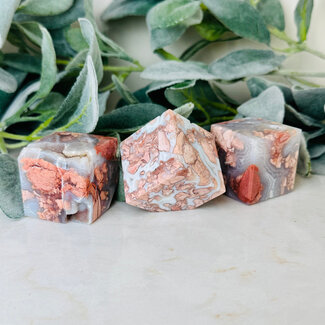 Pink Agate Cubes - Medium 1.5" - Druzy