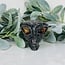 Yooperlite Alien Extra Terrestrial Heads Skulls - Large 3" Gold Tigers Eye Eyes