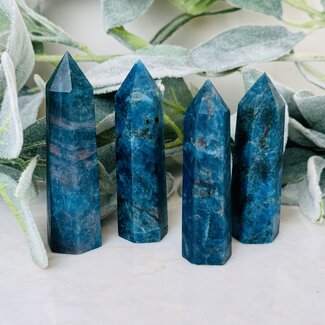 Blue Apatite Towers Point Generator - Small (2-3")