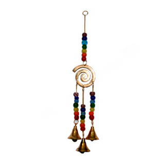 Chakra Spiral Bells - 11" Hanging Wall Window Home Decor