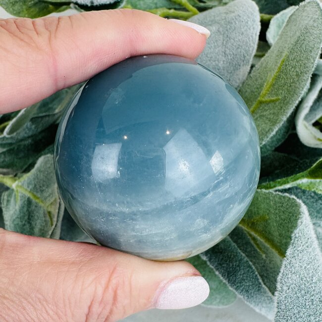 Blue Banded Onyx Spheres Orb Globe - 50-55mm