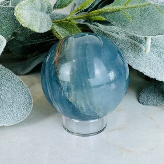 Blue Banded Onyx Spheres Orb Globe - 55-60mm