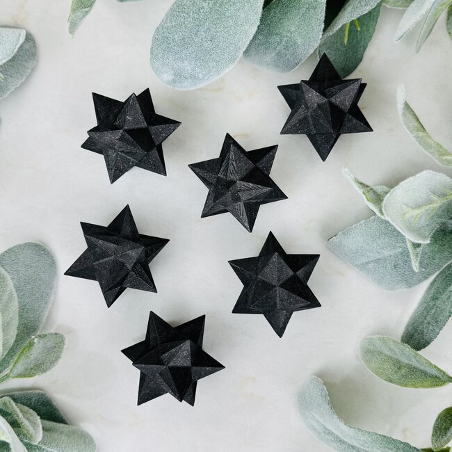 Shungite Merkabah - Medium 2" (12 Pointed Star)