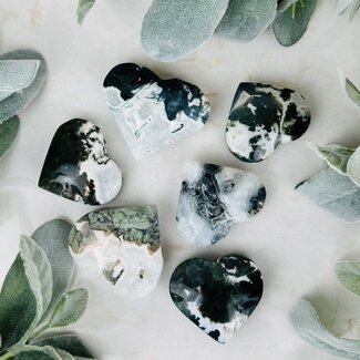 Rainbow Moonstone Hearts - Large 2.5"