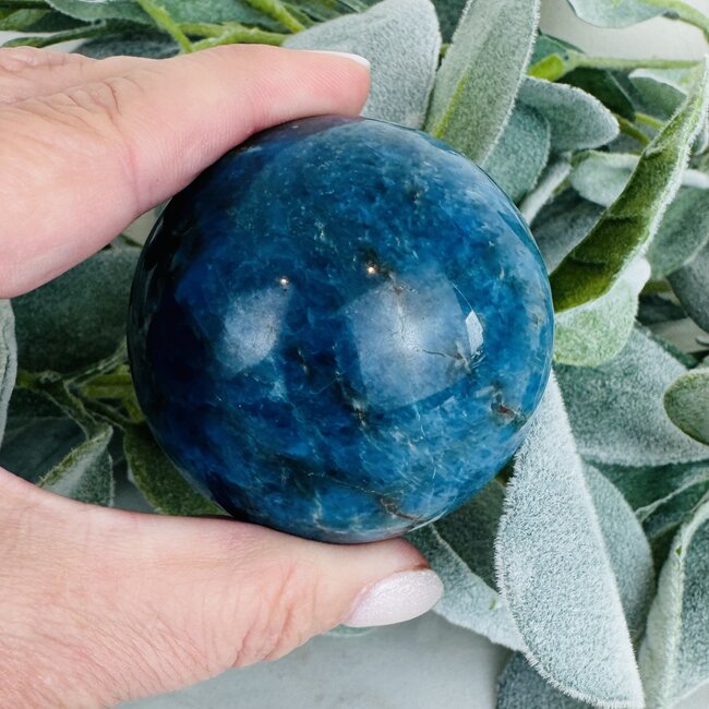Blue Apatite Spheres Orb Globe -55-60mm