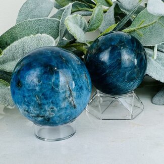 Blue Apatite Spheres Orb Globe -55-60mm