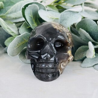 Volcano Agate Skulls - Large #1 (3.5"x3")
