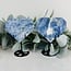 Blue Kyanite Hearts on Black Stand Pin - Medium 5" Home Decor