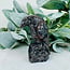 Yooperlite (Glowdalite Emberlite Flame Stone) Raven - Medium 3.5" Animal Carving Figurine