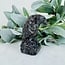 Yooperlite (Glowdalite Emberlite Flame Stone) Raven - Medium 3.5" Animal Carving Figurine