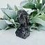 Yooperlite (Glowdalite Emberlite Flame Stone) Raven - Medium 3.5" Animal Carving Figurine