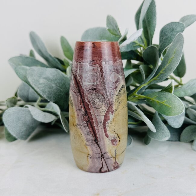 Picture Jasper Vase Cup - 5" Medium Simple Petite