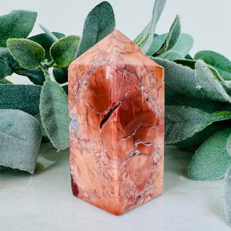 Pink (Cotton Candy) Agate Obelisk - Medium (3-4") Towers Generator Point