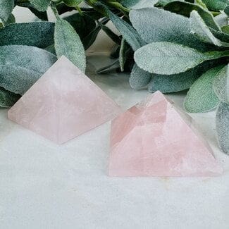 Rose Quartz Pyramids - Large (2")