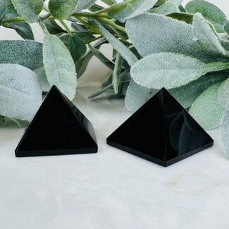 Black Obsidian Pyramids - Large (1.75")