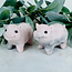 Pink Opal Pigs - 3.5" Animal Carving Piggy Piglet