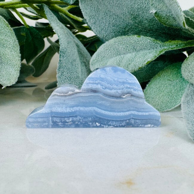 Blue Lace Agate Cloud Carving - Medium 2.5"