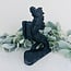 Black Obsidian Horses Pony - 8.5" Large Animal Carving Specimen (Matte)