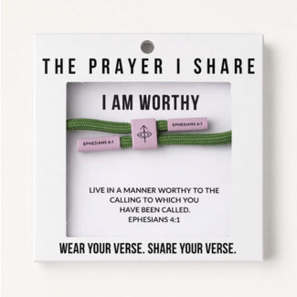 I Am Worthy Christian Cord Bracelet - The Prayer I Share