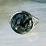 Seraphinite (Serafina Green Chlorite) Rings - Size 11 Round Circle Bezel Set - Split Band Sterling Silver