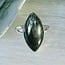 Seraphinite (Serafina Green Chlorite) Rings - Size 11 Marquise Bezel Set - Sterling Silver
