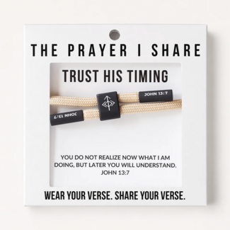 Trust His Timing Christian Cord Bracelet - The Prayer I Share