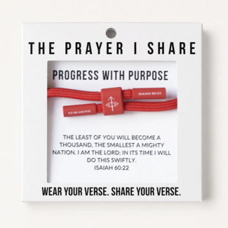 Progress With Purpose Christian Cord Bracelet - The Prayer I Share