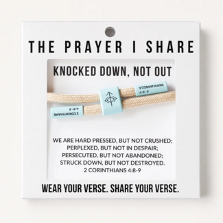 Knocked Down, Not Out Christian Cord Bracelet - The Prayer I Share