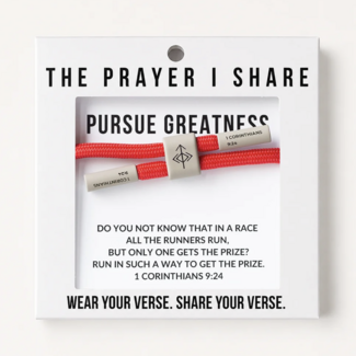 Pursue Greatness Christian Cord Bracelet - The Prayer I Share