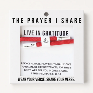 Live in Gratitude Christian Cord Bracelet - The Prayer I Share