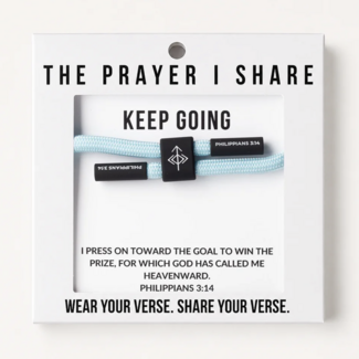 Keep Going Christian Cord Bracelet - The Prayer I Share