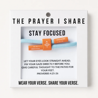 Stay Focused Christian Cord Bracelet - The Prayer I Share