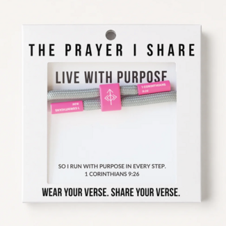 Live With Purpose Christian Cord Bracelet - The Prayer I Share