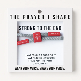 Strong to the End Christian Cord Bracelet - The Prayer I Share