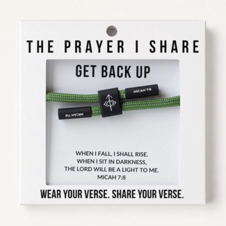 Get Back Up Christian Cord Bracelet - The Prayer I Share