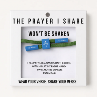 Won't Be Shaken Christian Cord Bracelet - The Prayer I Share