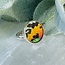 Multi Colored Wing Rings - Adjustable Round Circle Bezel Set - Sterling Silver