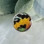 Multi Colored Wing Rings - Adjustable Round Circle Bezel Set - Sterling Silver