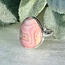 Rhodochrosite Rings - Size 9 Free Form Bezel Set - Sterling Silver
