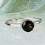 Smoky (Smokey) Quartz Rings - Size 8 Round Circle Faceted Bezel Set - Sterling Silver