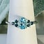 London & Swiss Blue Topaz Rings - Size 7 Oval & Round Faceted - Claw Prong Set Sterling Silver