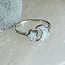 Larimar (Dolphin Stone) Rings - Size 4 Crescent Moon & Star - Bezel Set Sterling Silver