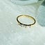 Rainbow (White) Moonstone Rings - Size 4 Rectangle 3 Stone (Emerald Cut Baguette) - Claw Prong Set 18k Gold Vermeil
