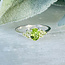 Peridot Rings - Size 6 Oval & Round Faceted - Claw Prong Set Sterling Silver