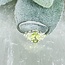 Peridot Rings - Size 7 Oval & Round Faceted - Claw Prong Set Sterling Silver