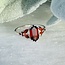 Red Garnet - Size 8 Elongated Hexagon (Beatrice Long Marquise) Faceted Claw Prong Set - Sterling Silver