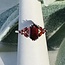 Red Garnet - Size 8 Elongated Hexagon (Beatrice Long Marquise) Faceted Claw Prong Set - Sterling Silver