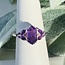 Amethyst Rings - Size 8 Elongated Hexagon (Beatrice Long Marquise) Faceted Claw Prong Set - Sterling Silver