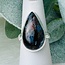 Pietersite (Tempest Stone) Rings - Size 6 Teardrop Pear Bezel Set - Sterling Silver